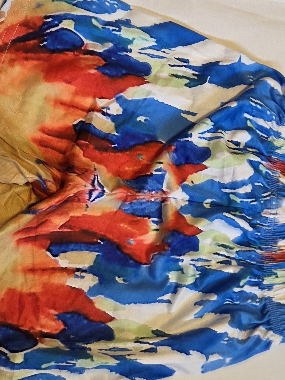 Kids Multicolor Watercolor Print Shorts